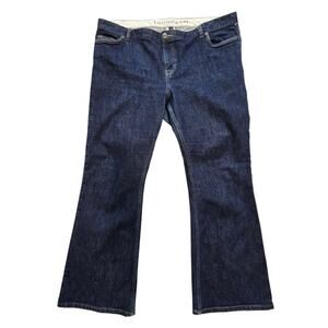 Lands End Plus Women's Classic Fit Jeans Size 18 Straight Leg  Dark Wash